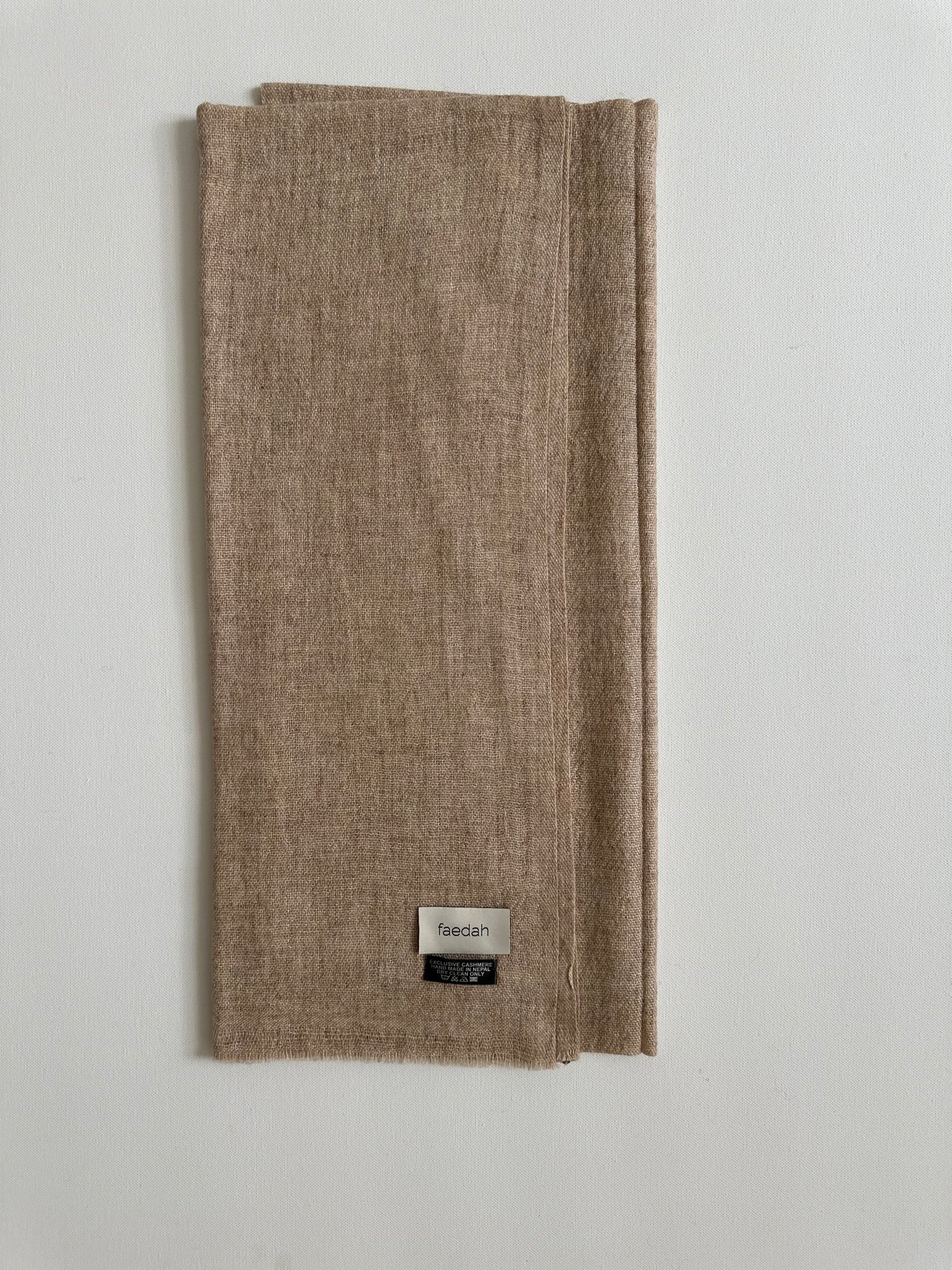 Sjaal kasjmier - naturel beige