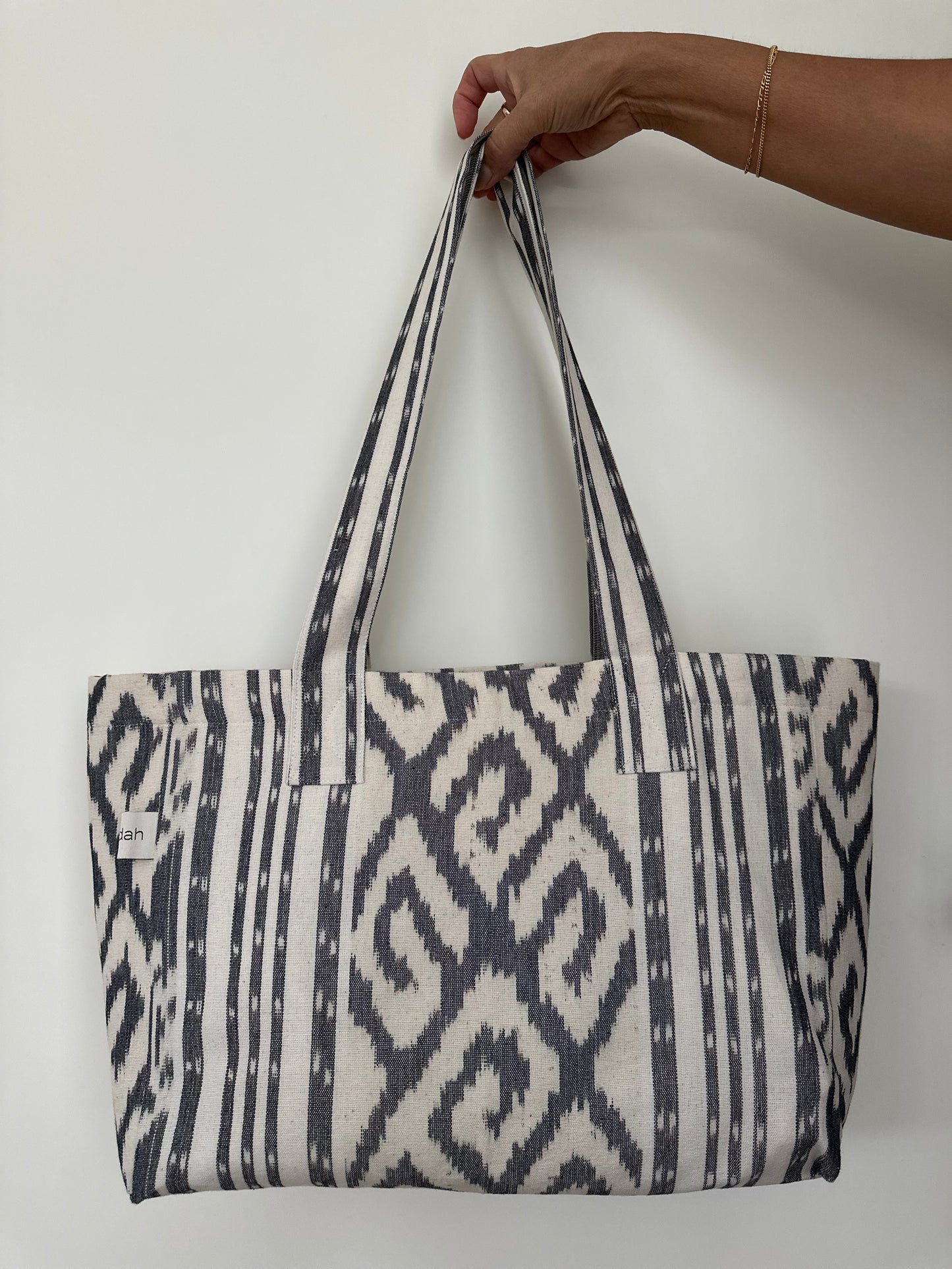 The faedah City Bag - Beige/Blauw