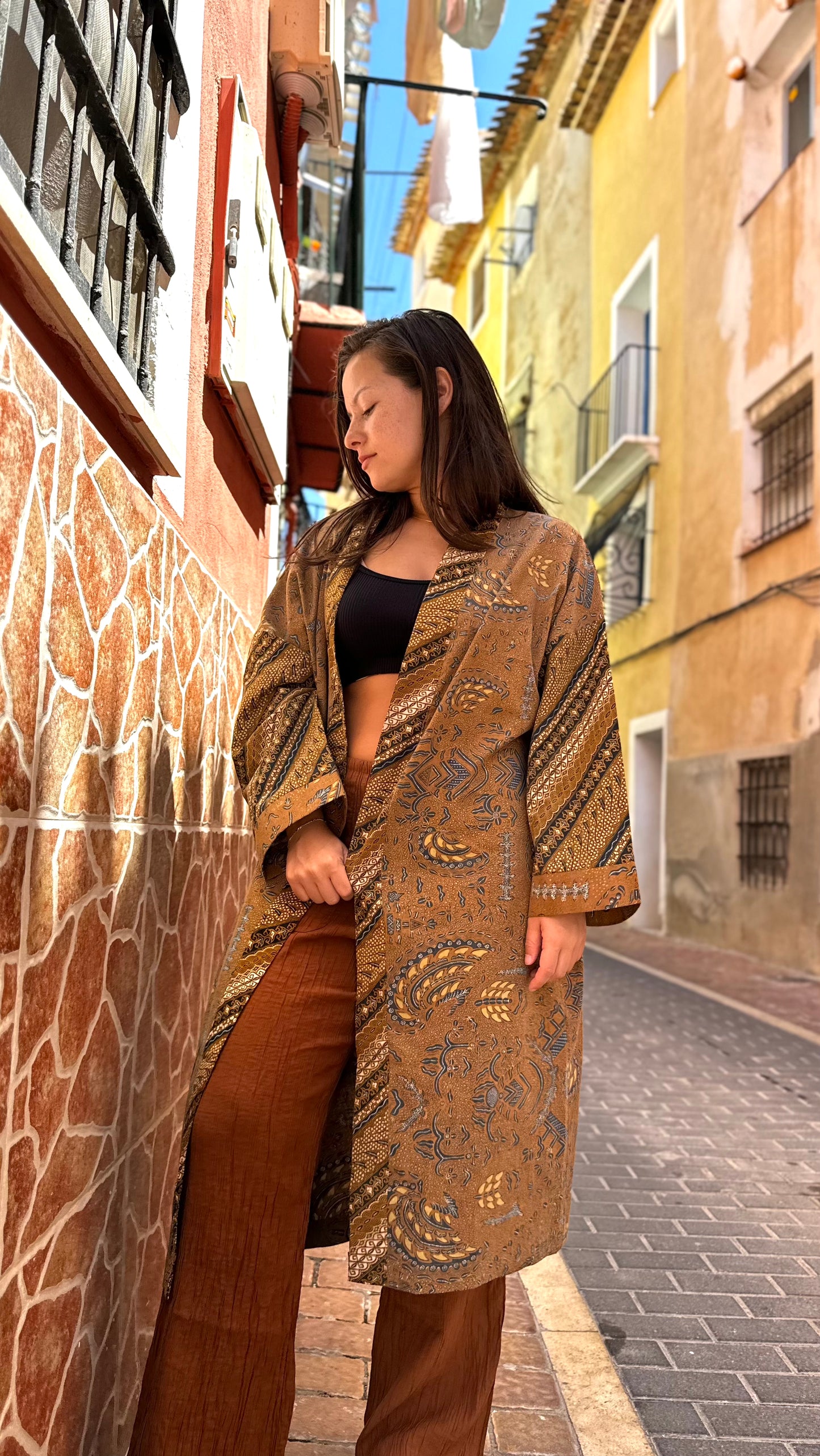 Santai Solo Kimono - Bruine Batik