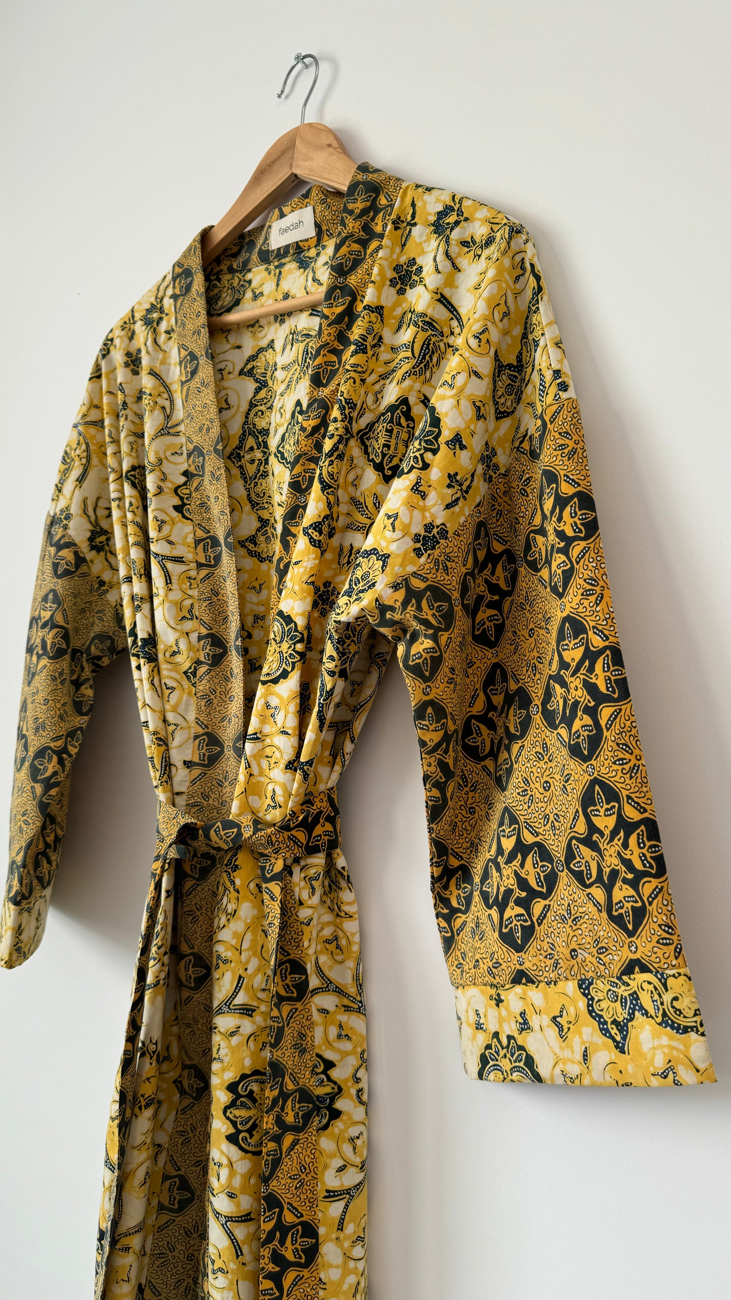 Santai Solo Kimono - Batik Yellow