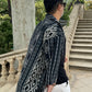 Rania Kimono - Black Grey Ikat