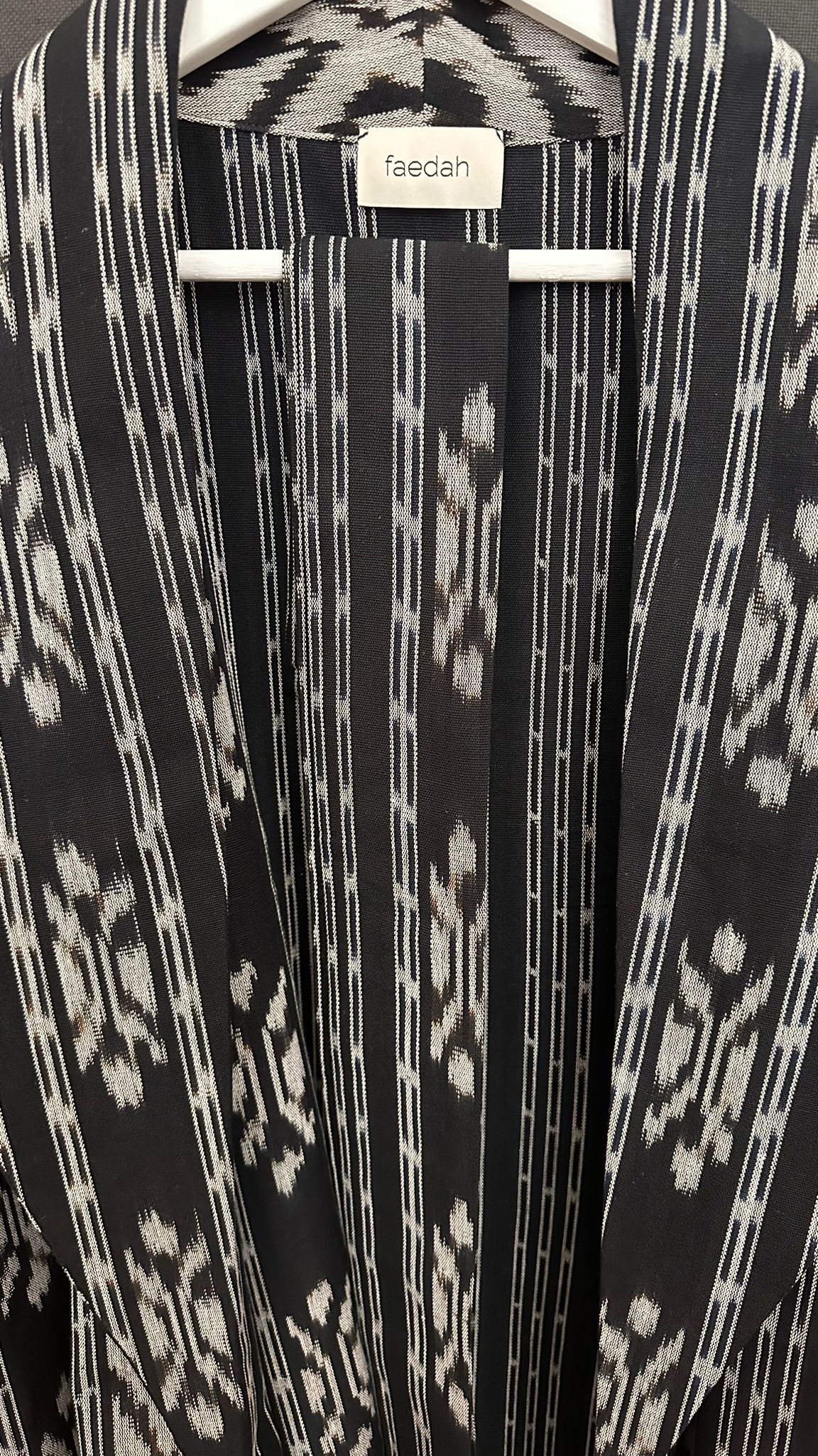 Rania Kimono - Zwarte Ikat