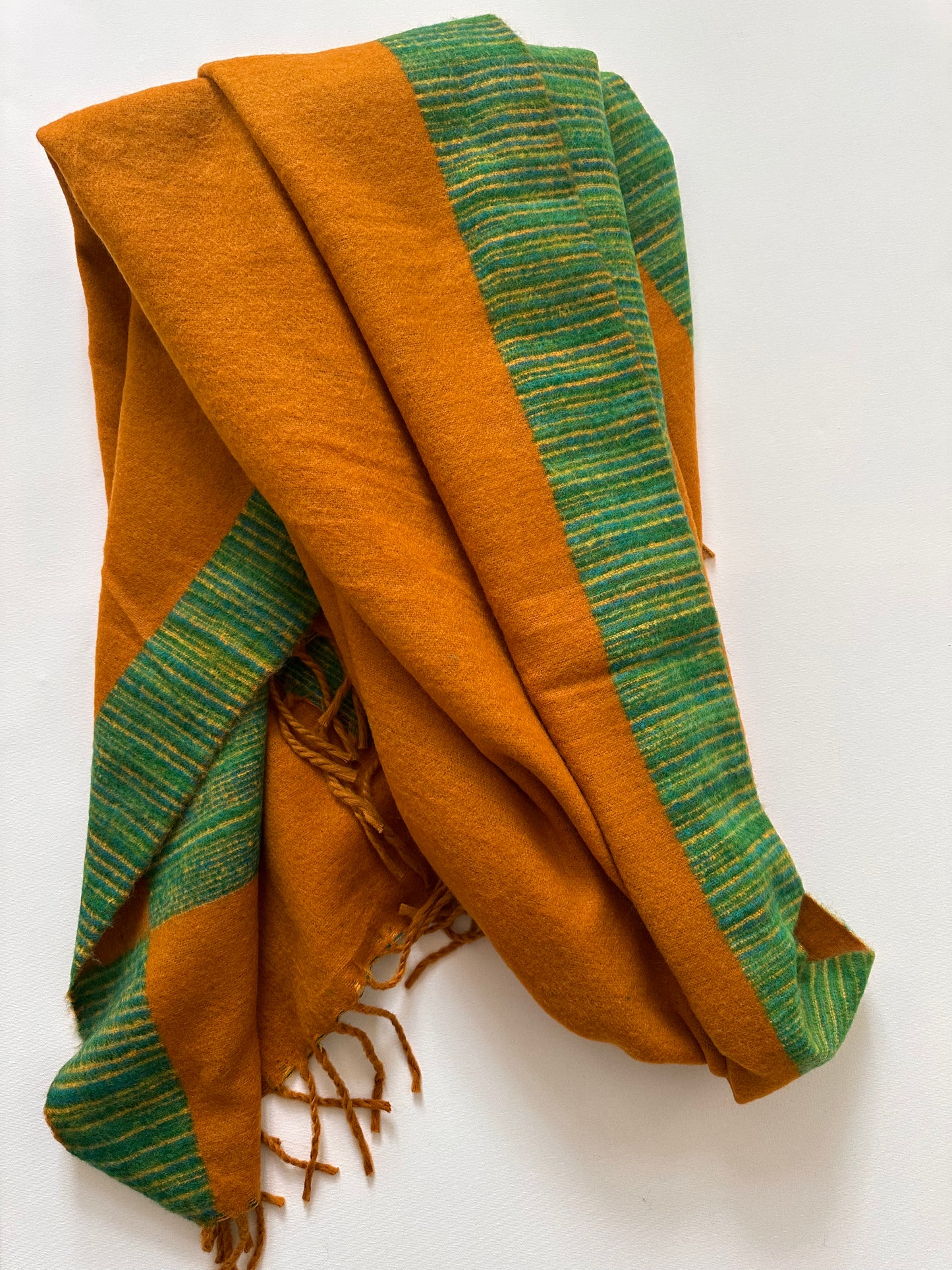 Blanket yak wol - orange green