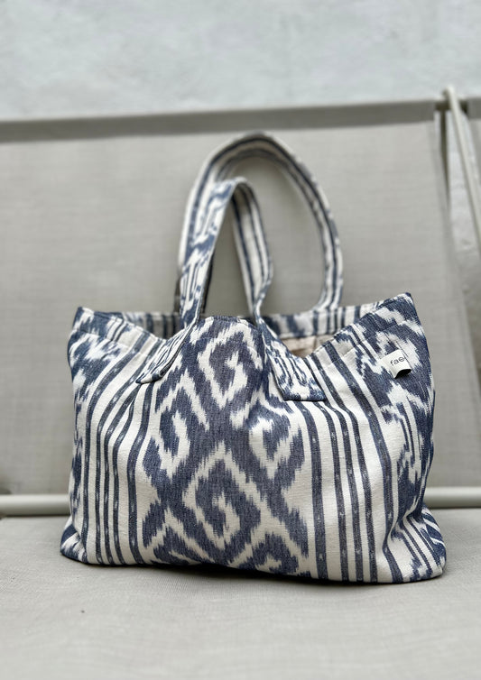 The faedah City Bag - Beige/Blauw