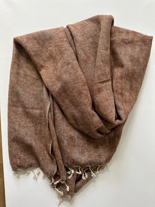 Scarf pure wool - brown