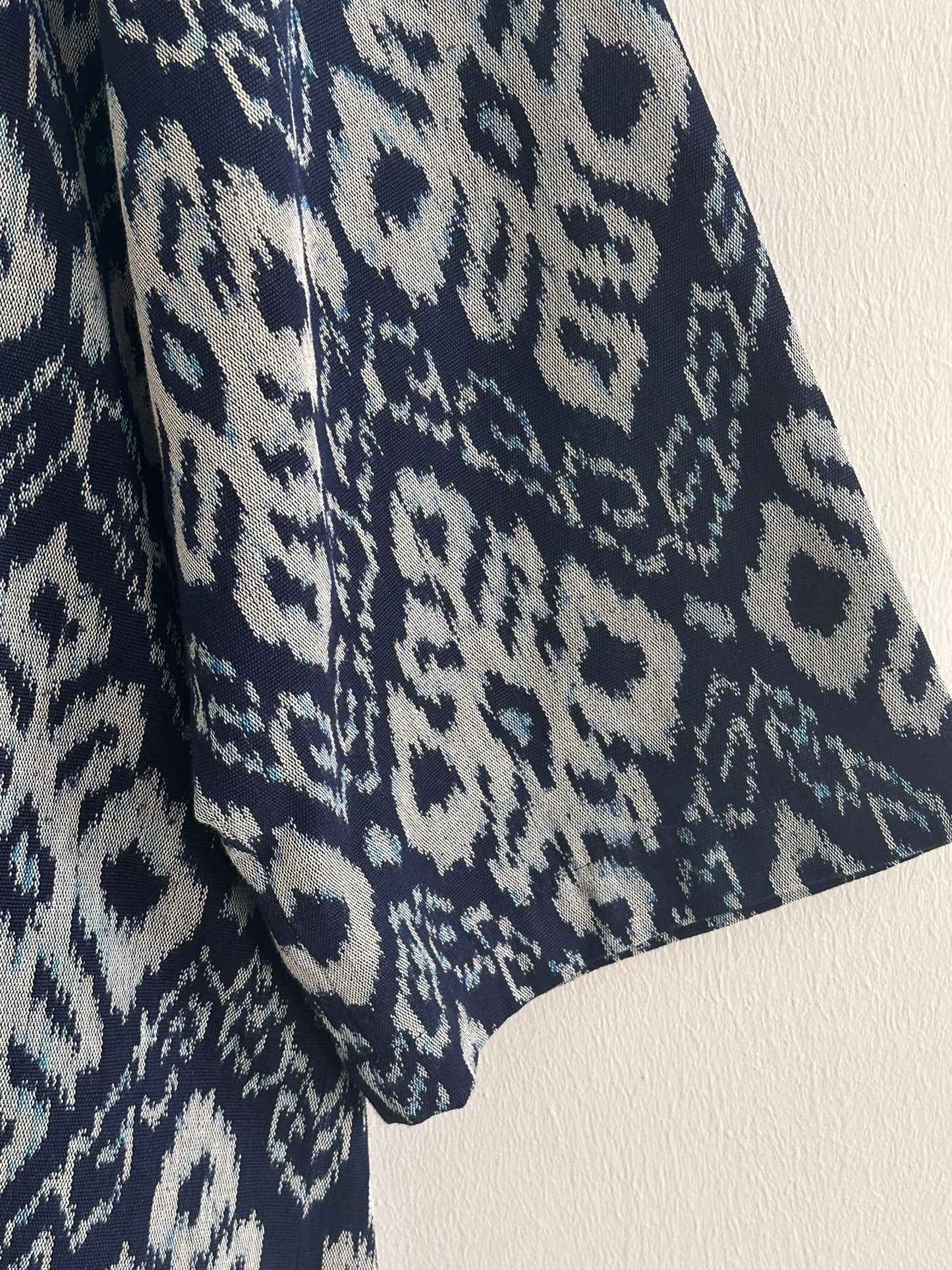 Rania Kimono - Blauw, grijze Ikat