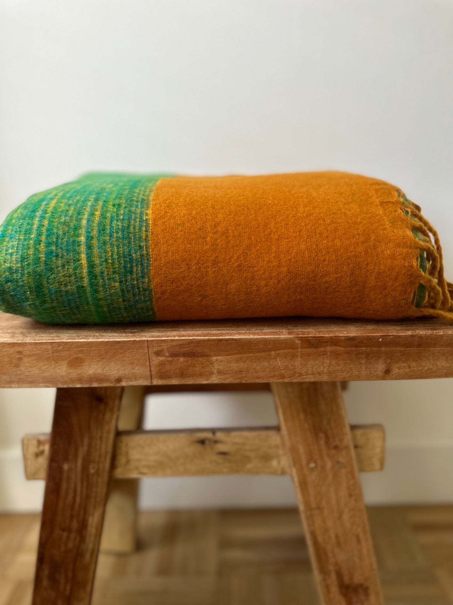 Blanket yak wol - orange green