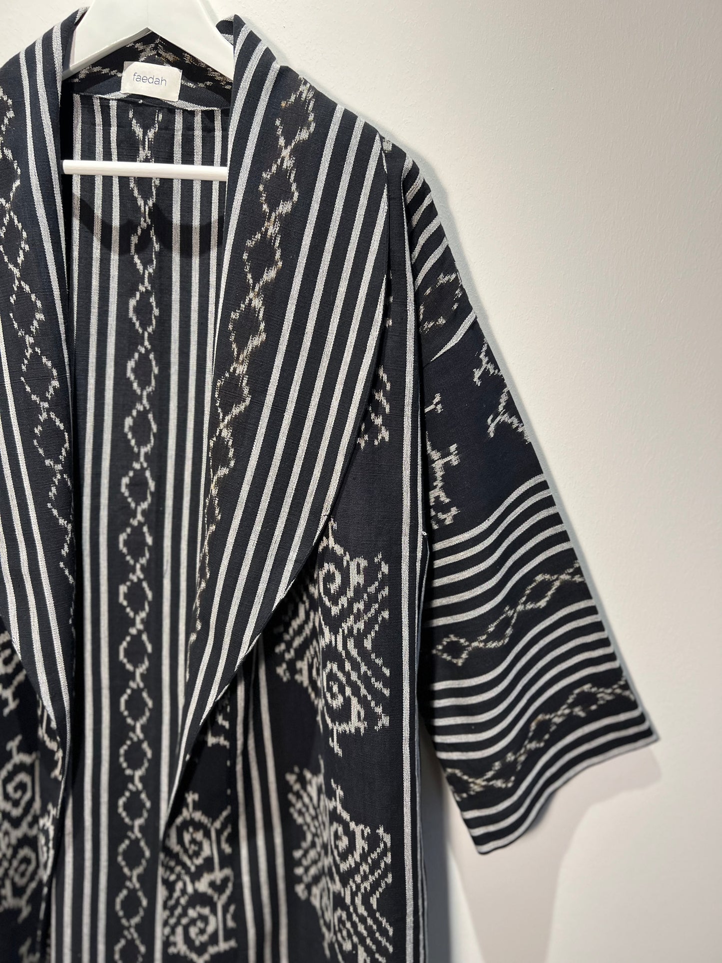 Rania Kimono - Zwarte Ikat