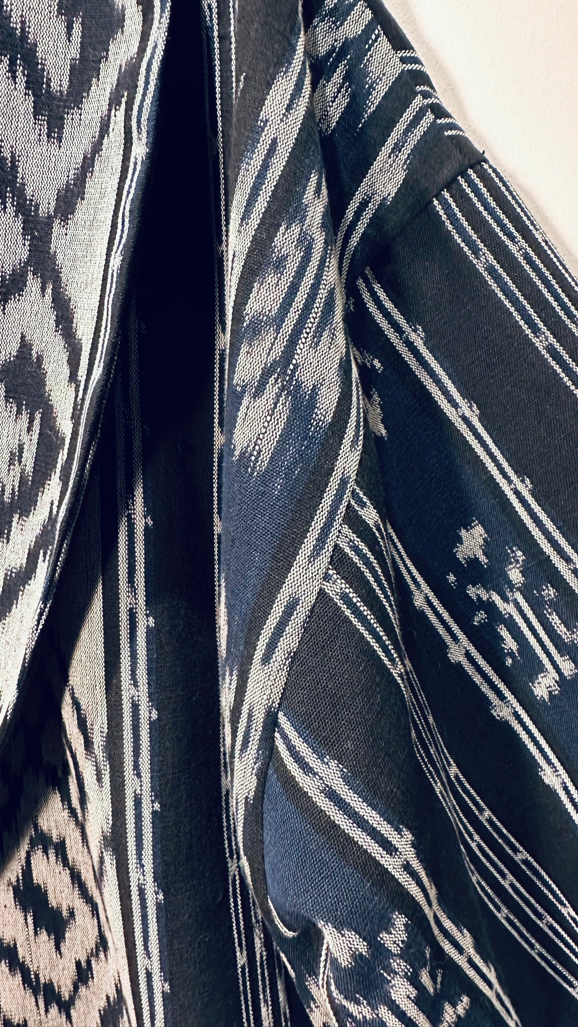 Rania Kimono - Grey/Black/Blue Ikat