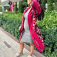 Santai Kimono - Roze Ikat
