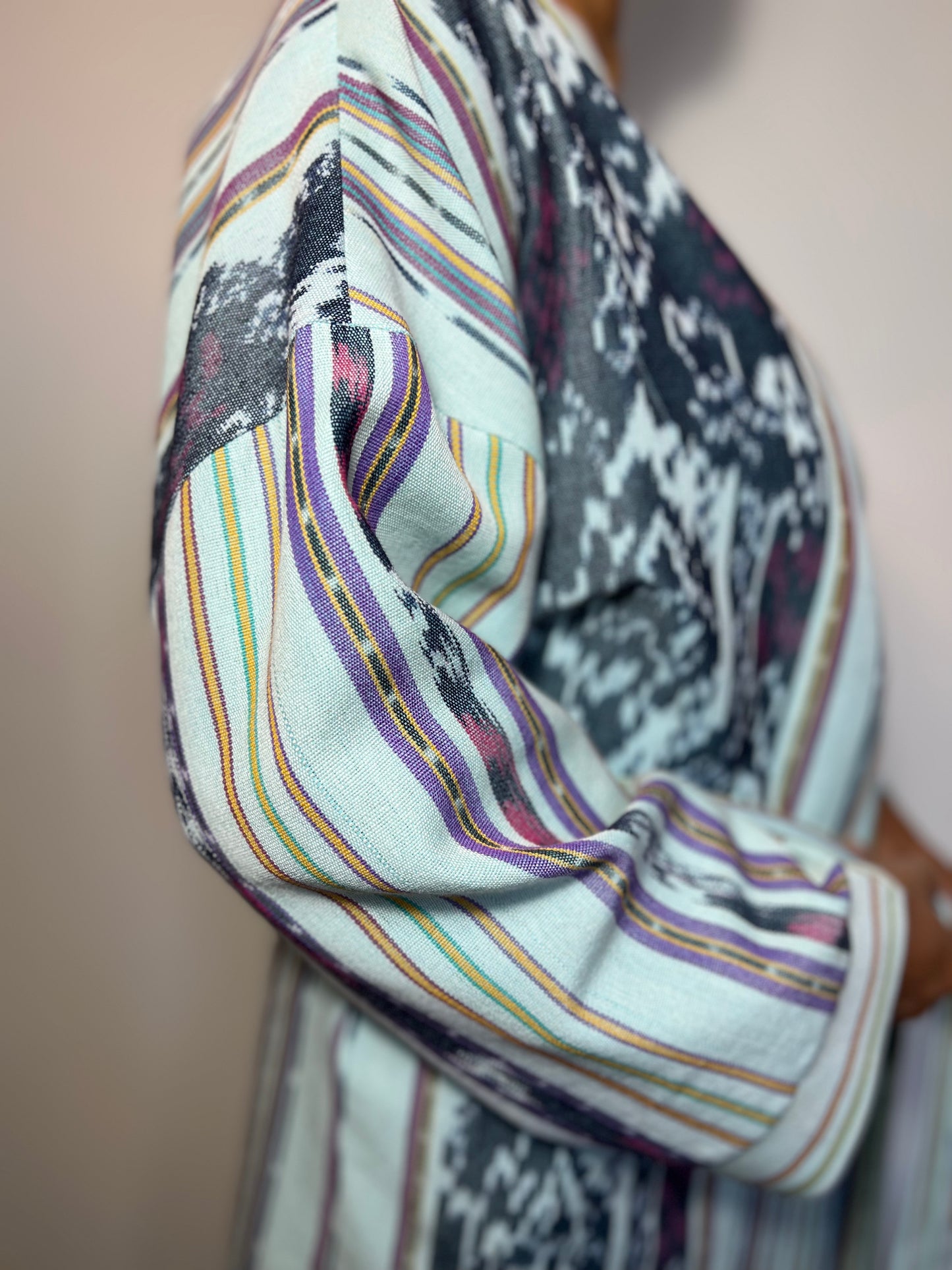 Santai Kimono - Lichtblauw Ikat