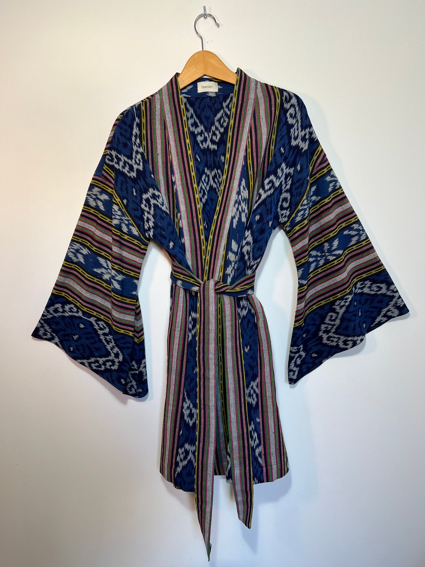 Ira Kimono - Blauwe Ikat