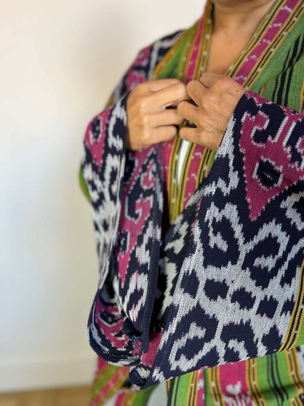 Ira Kimono - Green Ikat