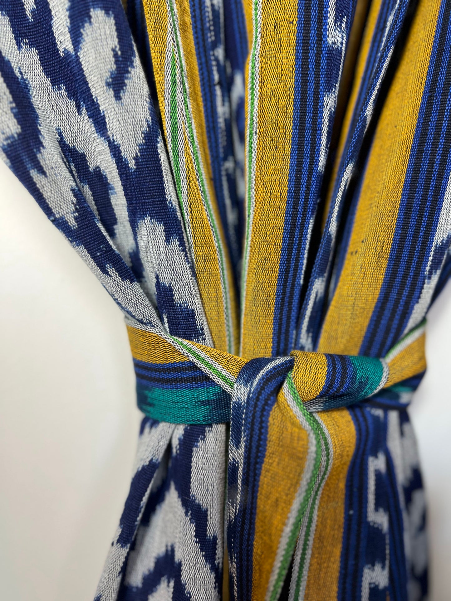 Ira Kimono - Blauw en Gele Ikat