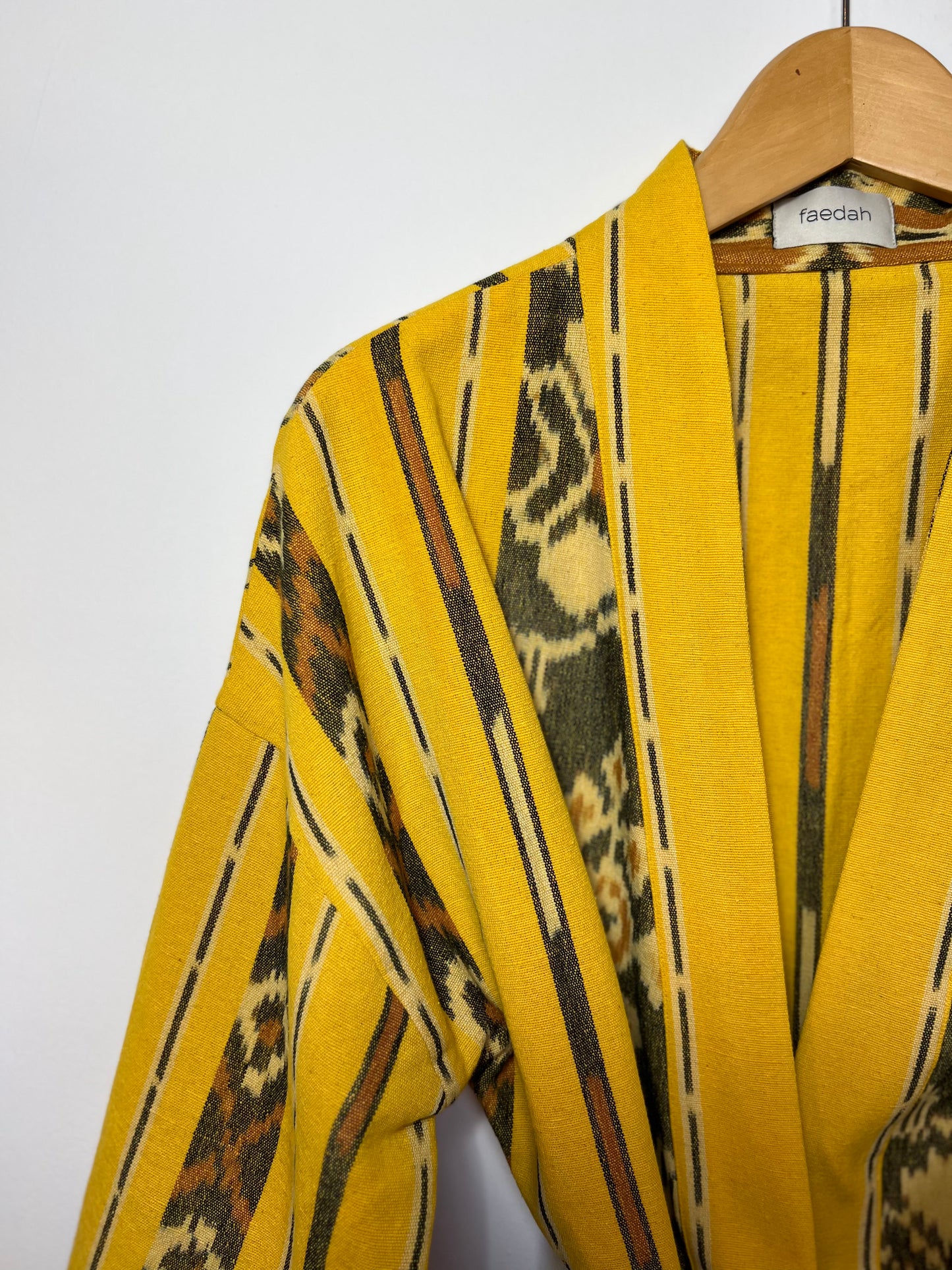 Santai Kimono - Yellow Ikat