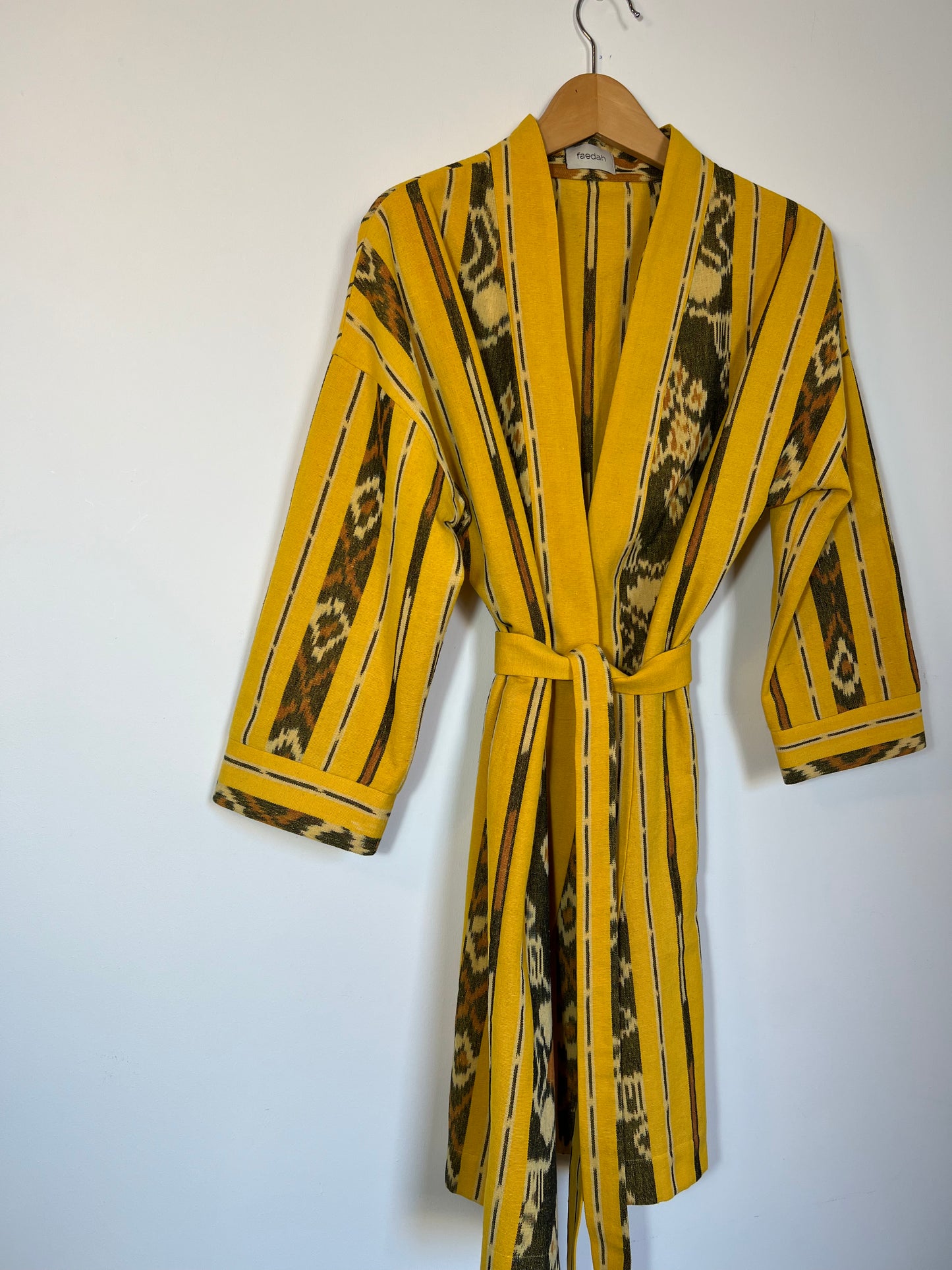 Santai Kimono - Yellow Ikat