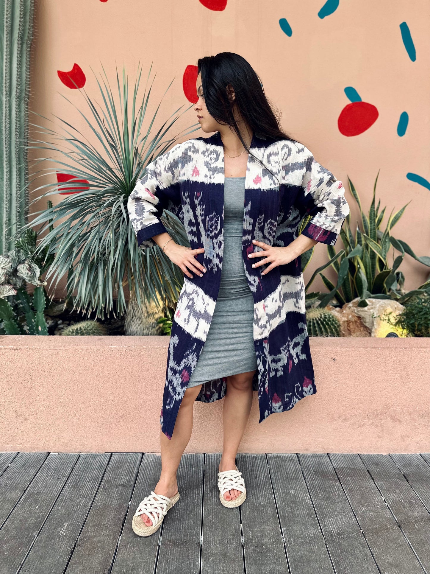 Santai Solo Kimono - Ikat