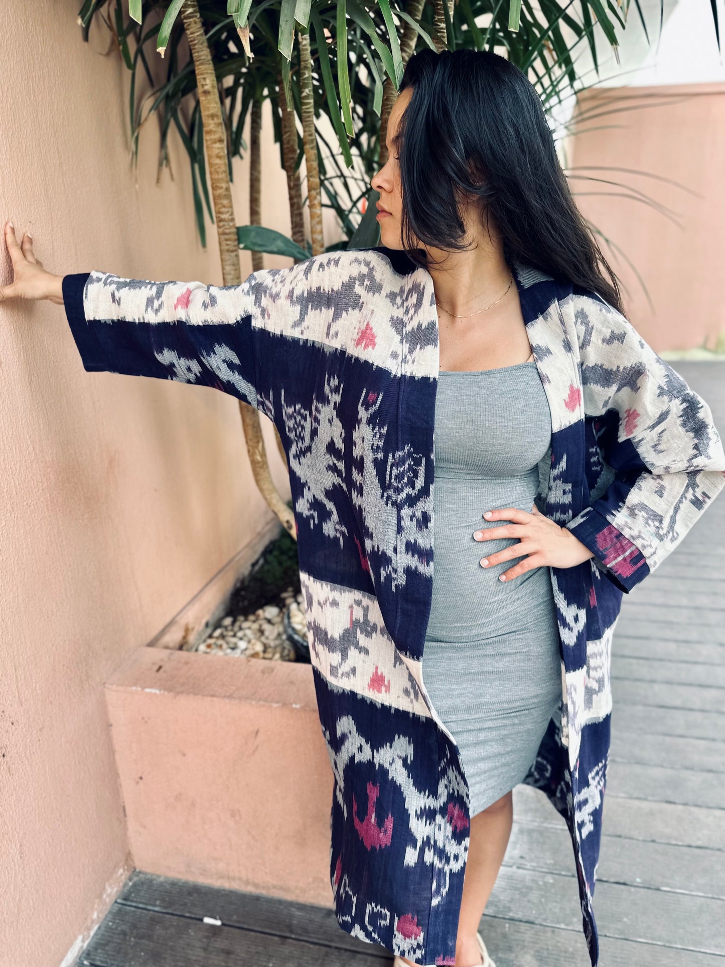 Santai Solo Kimono - Ikat