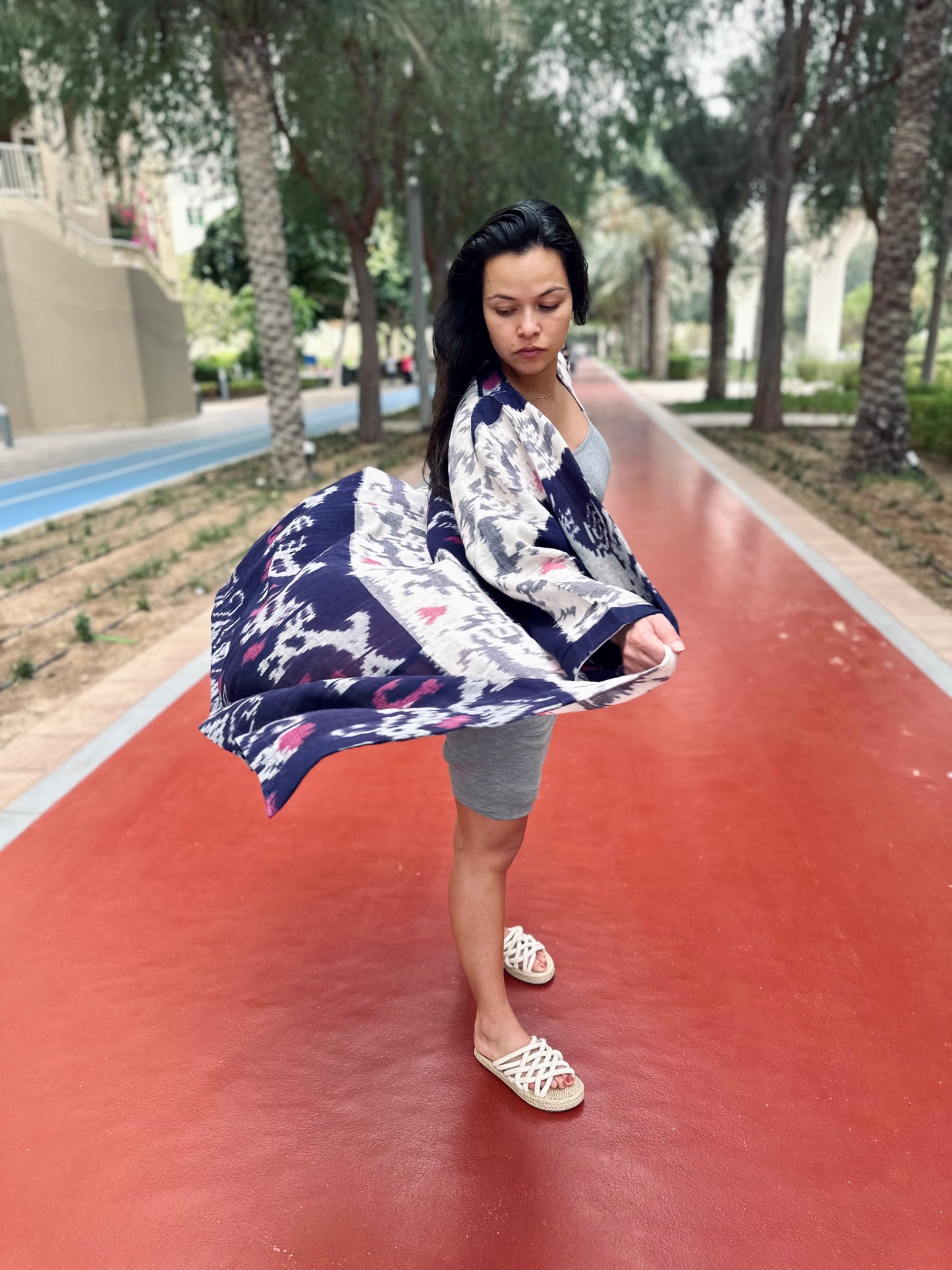 Santai Solo Kimono - Ikat