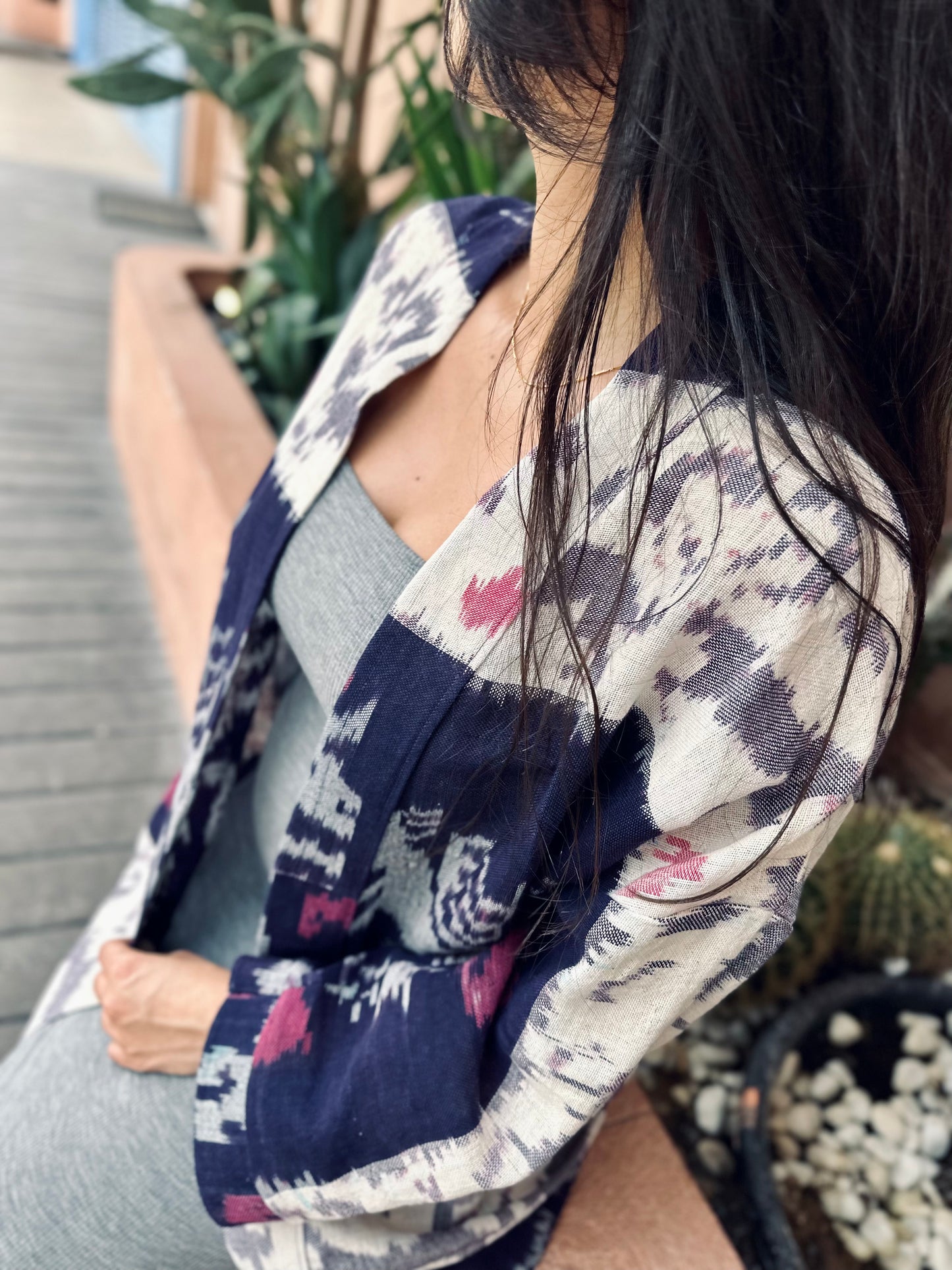 Santai Solo Kimono - Ikat